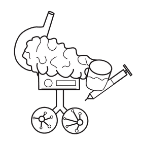 Pancreas produces insulin black and white clipart