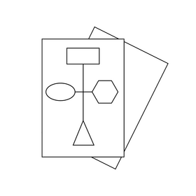 Planning drawing black and white clipart