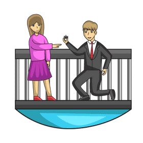 Proposal At Public clipart