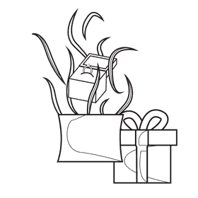 Proposal Surprise black and white clipart