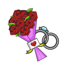 Proposal With Flower clipart