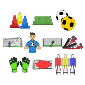 Soccer Goal Post vector Set vector