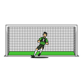 Soccer Goal Post Blocked clipart