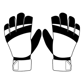 Soccer Goal Post Glove black and white clipart