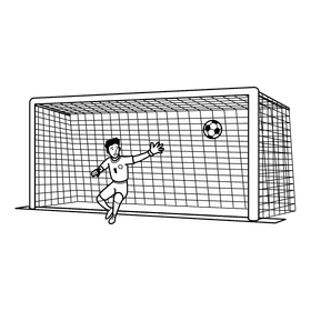 Soccer Goal Post Goal black and white clipart