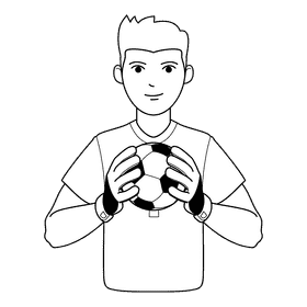 Soccer Goal Post Goal Keeper black and white clipart