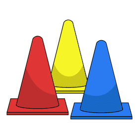 Soccer Goal Post Practice Cone clipart