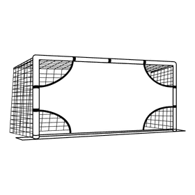 Soccer Goal Post Shooting Target black and white clipart