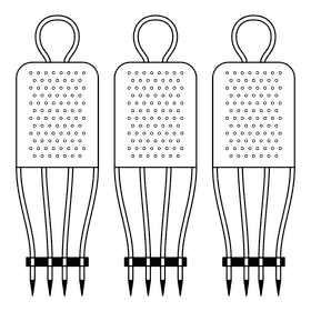 Soccer Goal Post Soccer Mannequins black and white clipart