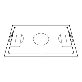 Soccer Goal Post The Field black and white clipart