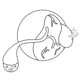 Spleen filter red blood cell black and white clipart