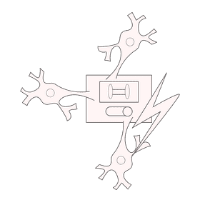 Thyroid activate nervous system black and white clipart