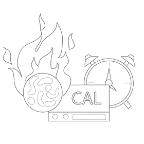 Thyroid calorie burn control black and white clipart