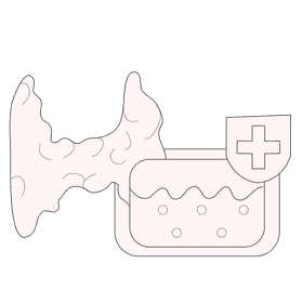 Thyroid protect skin black and white clipart