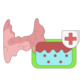 Thyroid protect skin clipart