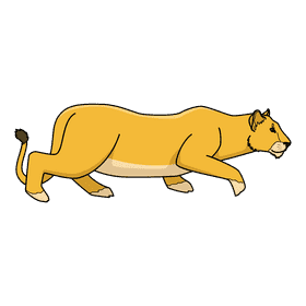Lioness Hunting clipart
