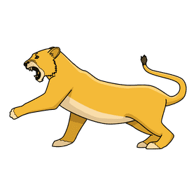 Lioness Roar clipart