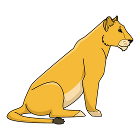 Lioness Sitting clipart