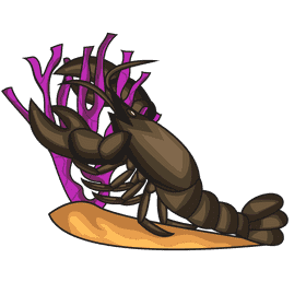 Lobster black clipart