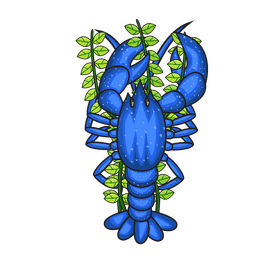 Lobster Blue Rare clipart