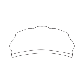 Surgical cap black and white clipart