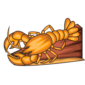 Lobster Orange Bright clipart