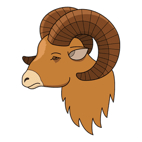 Ram Big Horns clipart