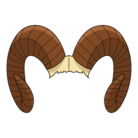 Ram Horns clipart