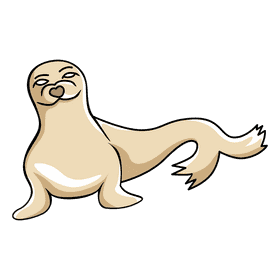 Sealion relaxing clipart