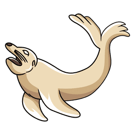 Sealion yoga pose clipart