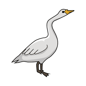 Blue swan clipart