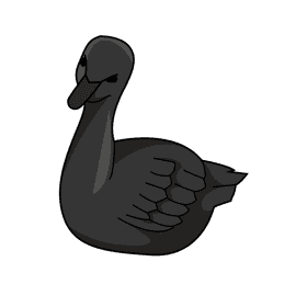 Cute swan clipart