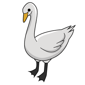 Pink swan clipart