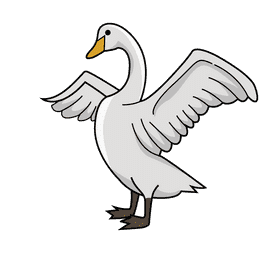 Wings swan clipart