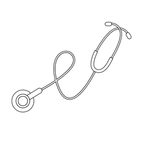 Doctor stethoscope drawing black and white clipart free download