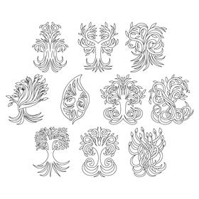 Tree Of Life  Set black and white vector