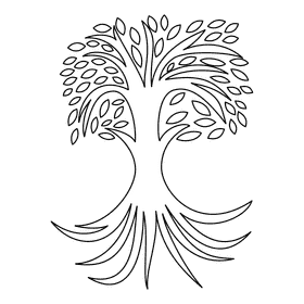 Tree Of Life Blue Tree black and white clipart