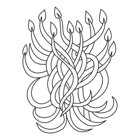 Tree Of Life Brown Roots black and white clipart
