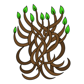 Tree Of Life Brown Roots clipart