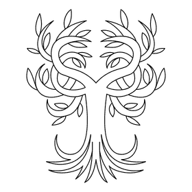 Tree Of Life Dark Tree black and white clipart