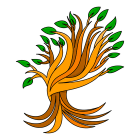 Tree Of Life Gold Trunk clipart