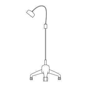 Surgical light black and white clipart