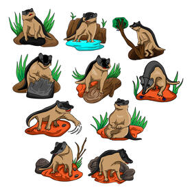 Badger Set vector