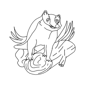 Badger In Up Wood black and white clipart