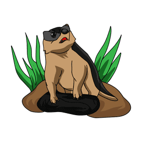 Badger Look Up clipart