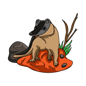Badger Walking clipart