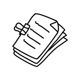 Binder Clip black and white clipart