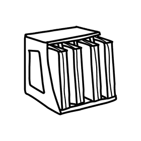 Binder Rack black and white clipart