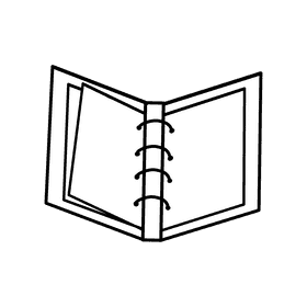 Binder Ring black and white clipart