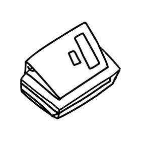 Binder Stacked black and white clipart